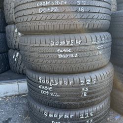 Set Of 4 Used Goodyear Eagle Sport 225/55/R18 