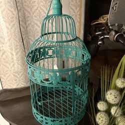 Teal Bird Cage