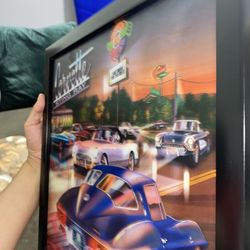 Corvette Car Holographic Wall Art 