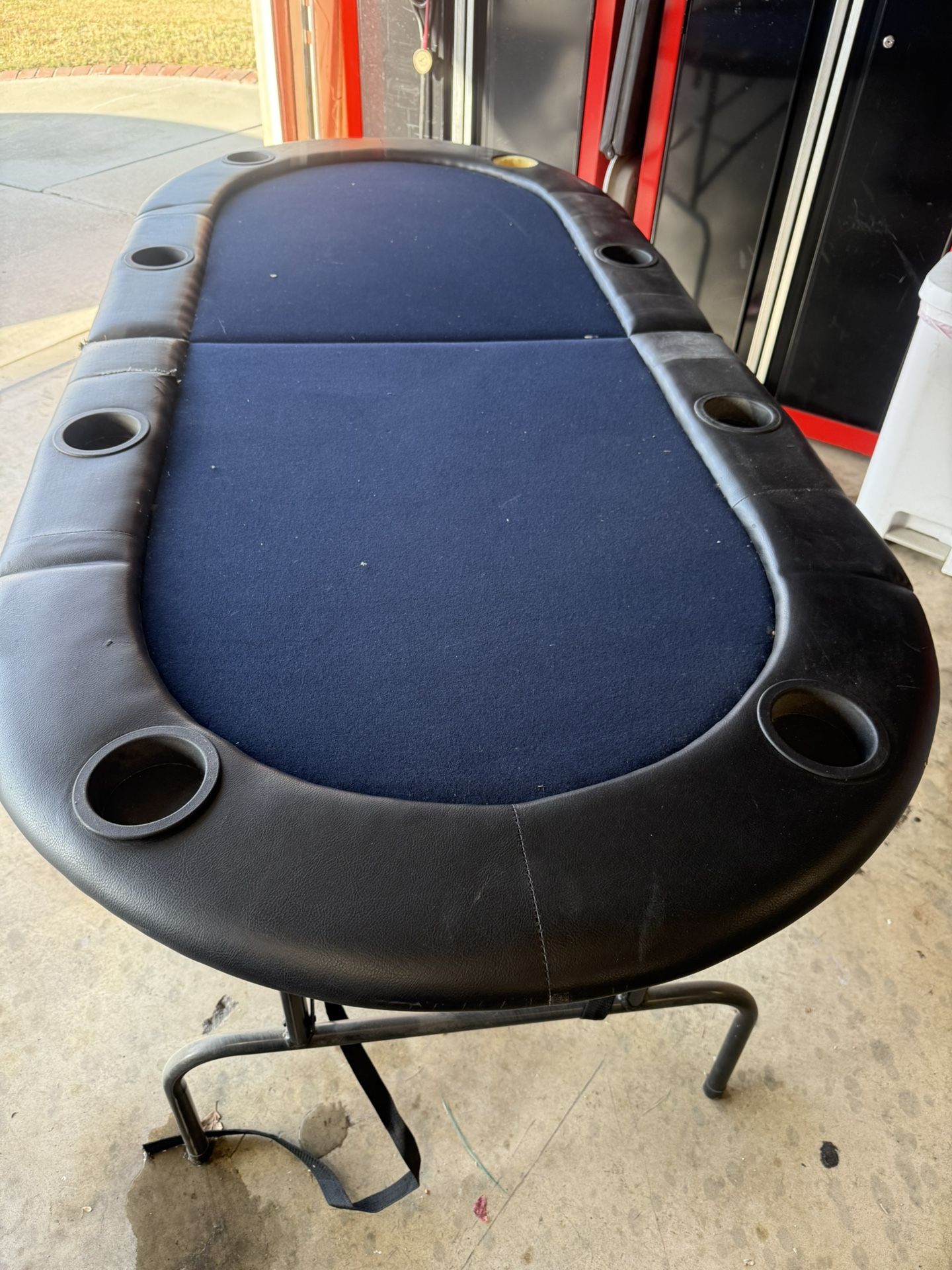 foldable oval poker table