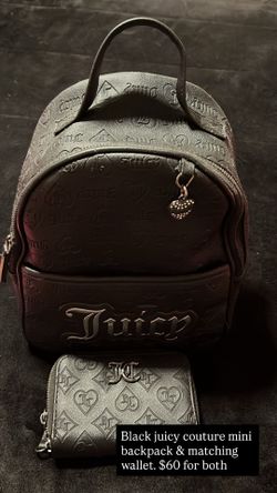 Black juicy couture mini backpack & wallet