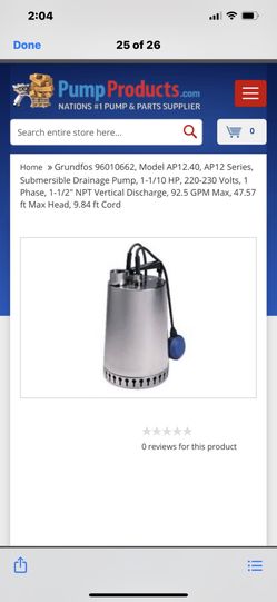 Submersible Drainage Pump  Unilift AP Grunfos 