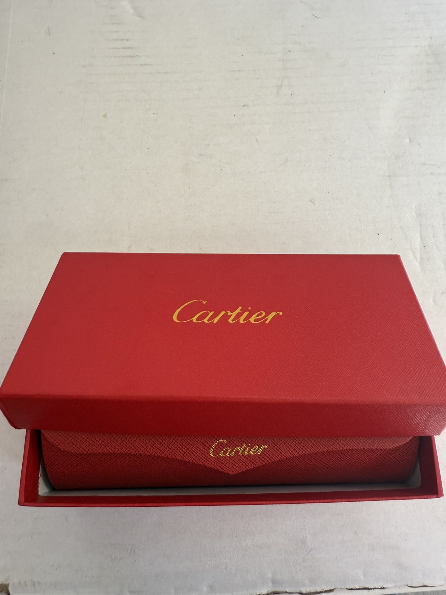 Cartier Sunglasses Hard Case with Cleaning Cloth.
