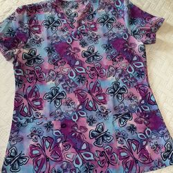 Butterfly Scrub Top