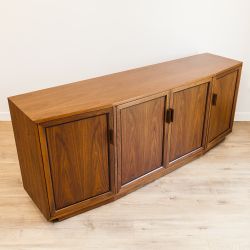 Rare 1960s Mid Century Modern Walnut Credenza by Calvin