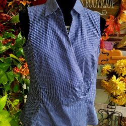 Talbots Polka Dot Sleeveless Top