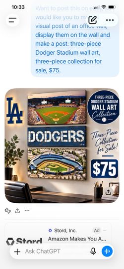 Dodger wall art