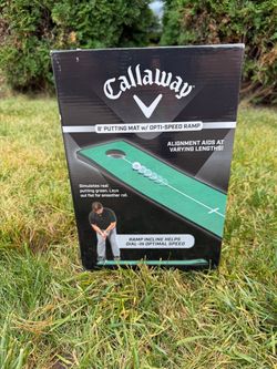 New Callaway 8' Putting Mat with Opti-Speed Ramp