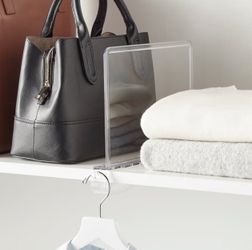The Container Store Clear Shelf Dividers ** Closet Home Organization 