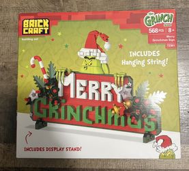 Brickcraft The Grinch Merry Grinchmas Sign 