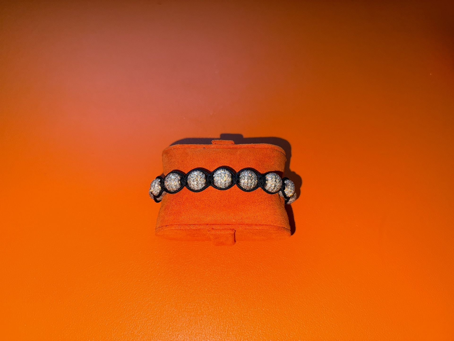 Custom Bead Diamond Bracelet (adjustable Size)