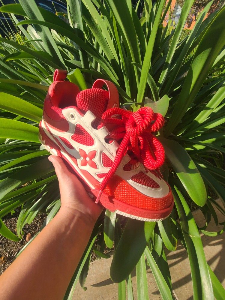 Men's Louis Vuitton Skate Sneaker Red