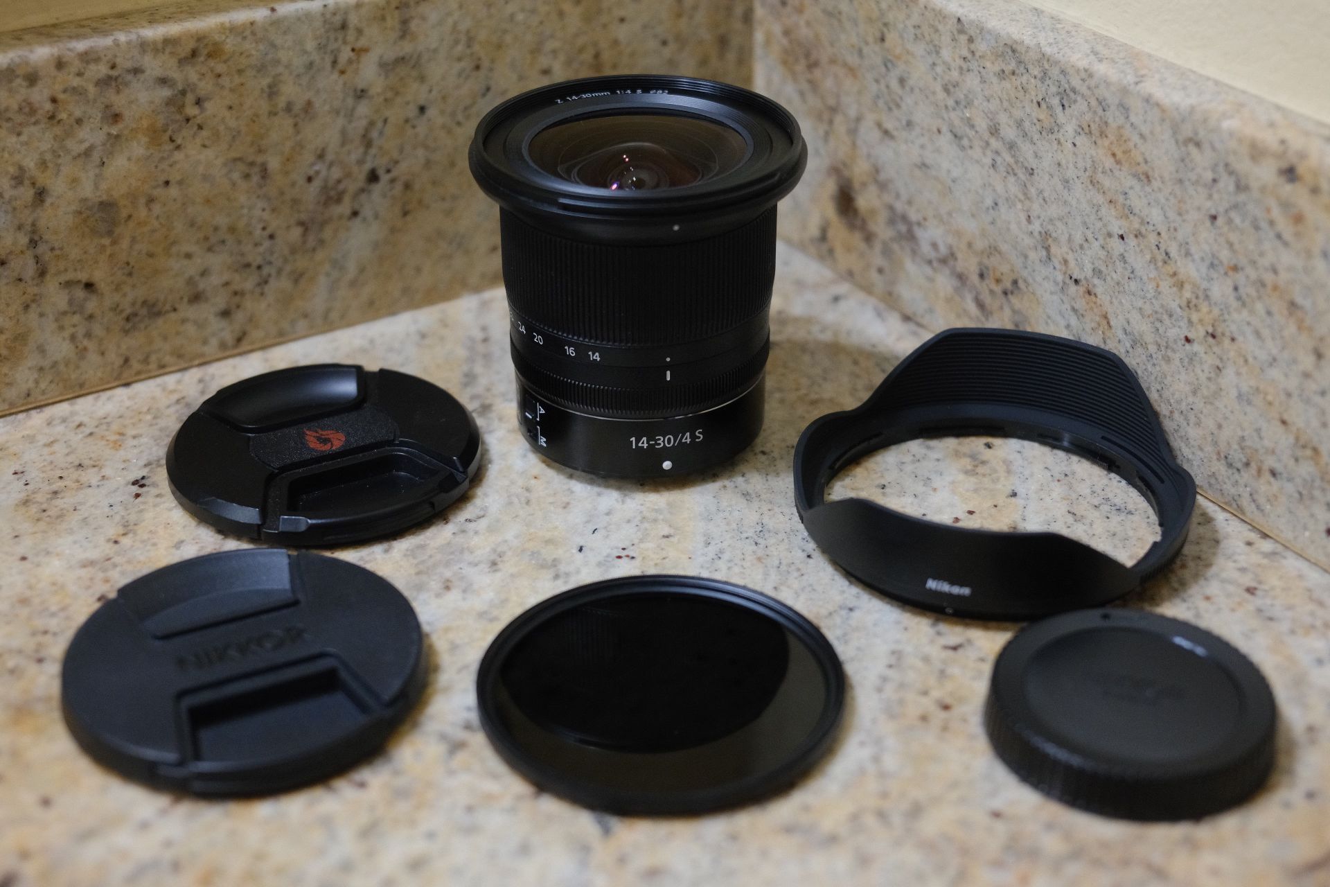 Nikon NIKKOR Z 14-30mm f/4 S — Original Owner, Hood + Tiffen ND Filter