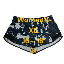 Women's Champion XL 16 - 18 Shorts Sport Camo Activewear Athletic Active New