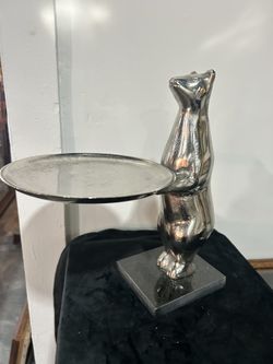 Aluminum Bear Business Card Holder/Tray