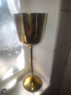 WINE GOBLET BRASS drink lihe a king
