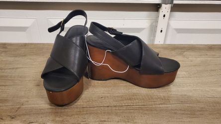Target Naomi Black Platform Wedge Sandals - Women's Size 7 - New