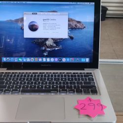 Macbook Pro 13" Mid 2012 Intel Core i5 @2.5 Ghz Processor, 8gb ram, 500 gb HDD, macOS Catalina. Intel HD Graphics 4000 1536MB. Comes with charger. 