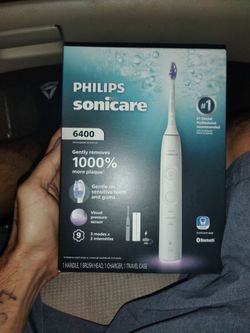 Philips sonicare 6400 gently removes 1000% more plaque