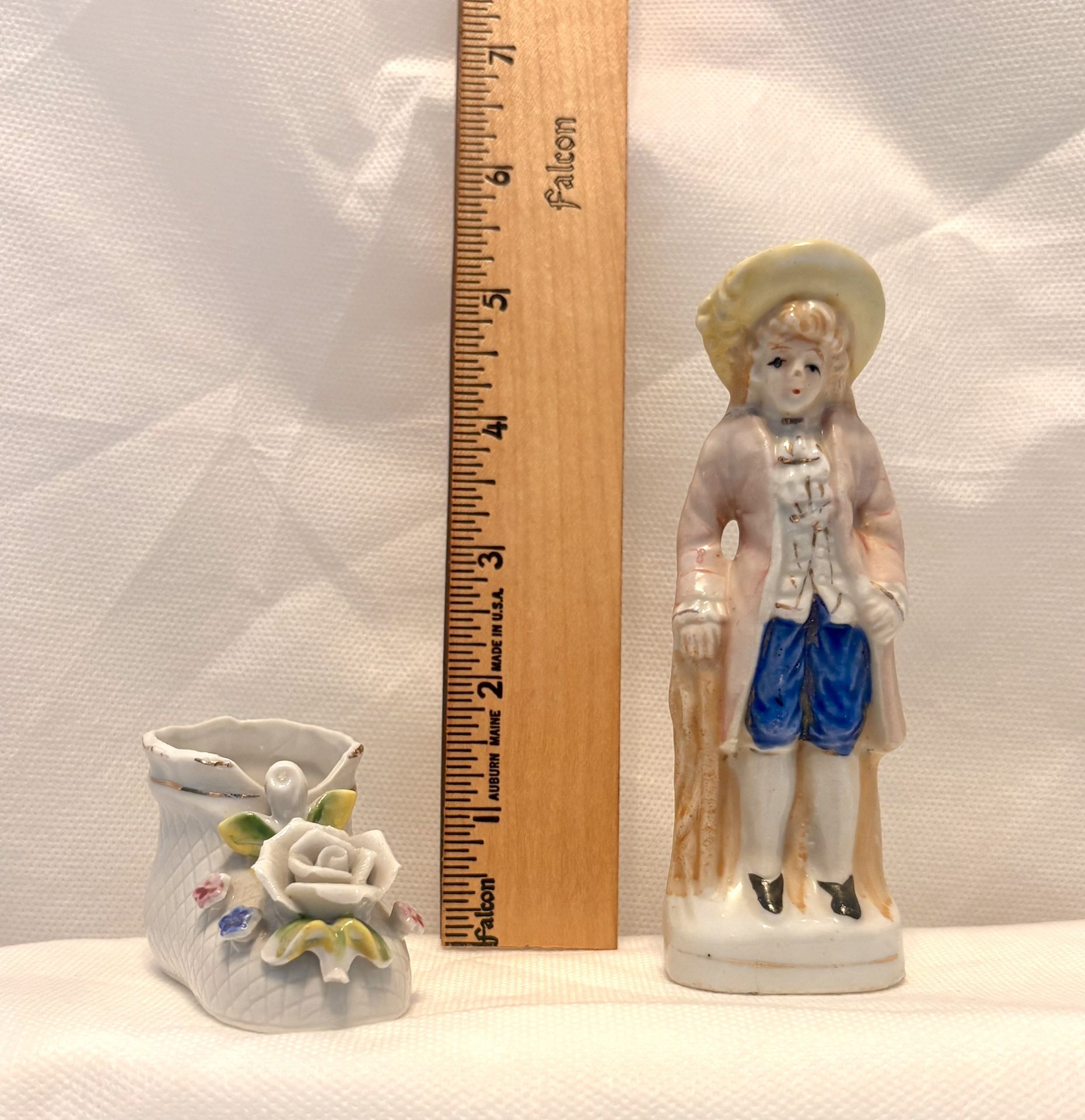 Porcelain Booty & Victorian male figurines $15 EACH