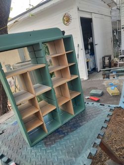 Large Wooden (Teal )Shadow Box