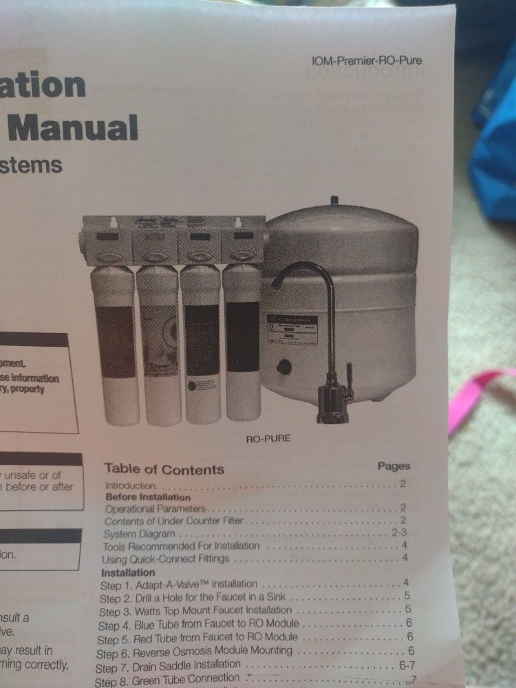 RO-PURE Watts Water Filtration System