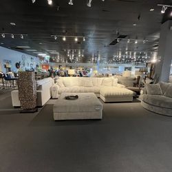 Ivory 3PC Chaise Sectional Couch