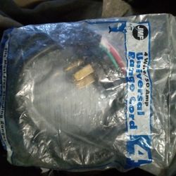 JMF Range Power Cord 4 Wire 50 Amps/250 Volts 4' Foot #6/2 - 8/2 Gauge Wire