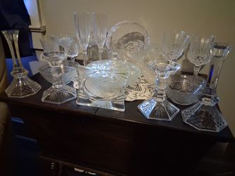 13pc. Antique Crystal GLASS.