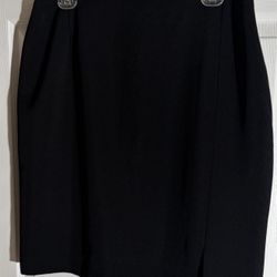 Nygaro Collection Black Lined Skirt  Knee Length Size 14