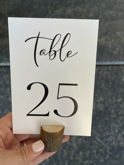 Wedding Table Numbers