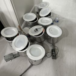 13pcs Recessed Lights With Recessed Housing Cans