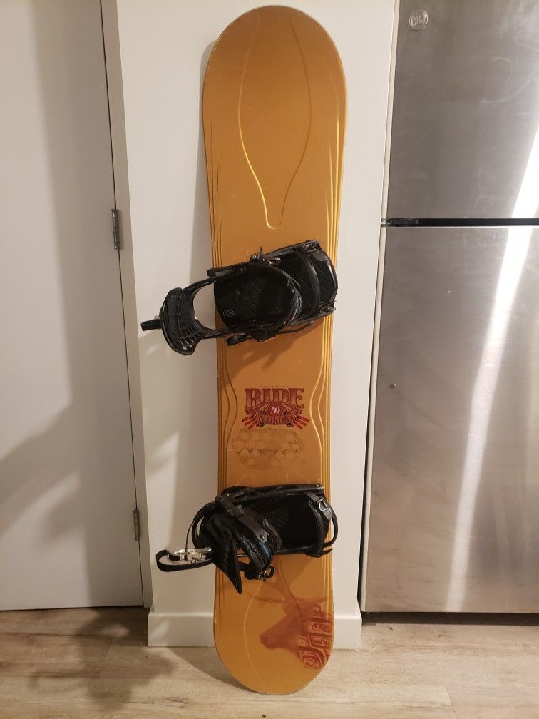 Snow Board And Dc Boots Combo