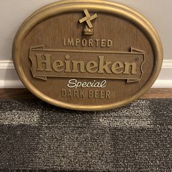 Vintage 1983 Heineken Special Dark Beer Sign