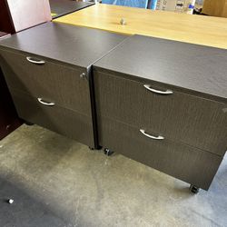 Lateral File Cabinet Wheels in Gray Laminate