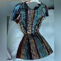 Multicolor sequins dress