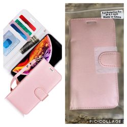 BRAND NEW/SEALED iPhone Xr (6.1") 2018, [Kickstand Feature] Flip Folio Leather Wallet Case ID Credit Card Pockets iPhone Xr (6.1") 2018 Pink