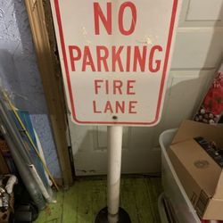 NO PARKING FIRE LANE WITH  STAND