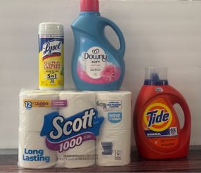 Household Essentials Bundle – Tide, Downy, Lysol, Scott - $30 for all