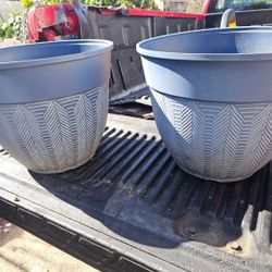 Price Is Firm... Two 6 Gallon Flower Pots