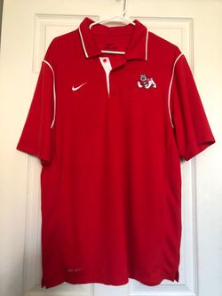 Men’s Nike Dri-Fir Fresno State Bulldogs Red Polo Shirt (Large)