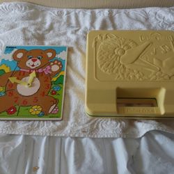 Vintage 1985 carebear Puzzle With Clock Hands