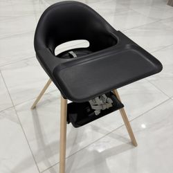 Stokke Kids High Chair Black/Natural Children Tray Harness
