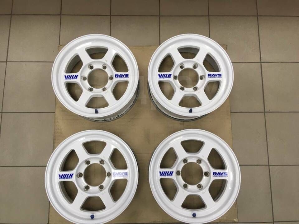 Volks TE37 Reps 17x8 6x139.7 6x5.5 Gx460 Landcruiser Toyota Pickup Tacoma 4runner Datsun Nissan Frontier Montero Pajero Prado White