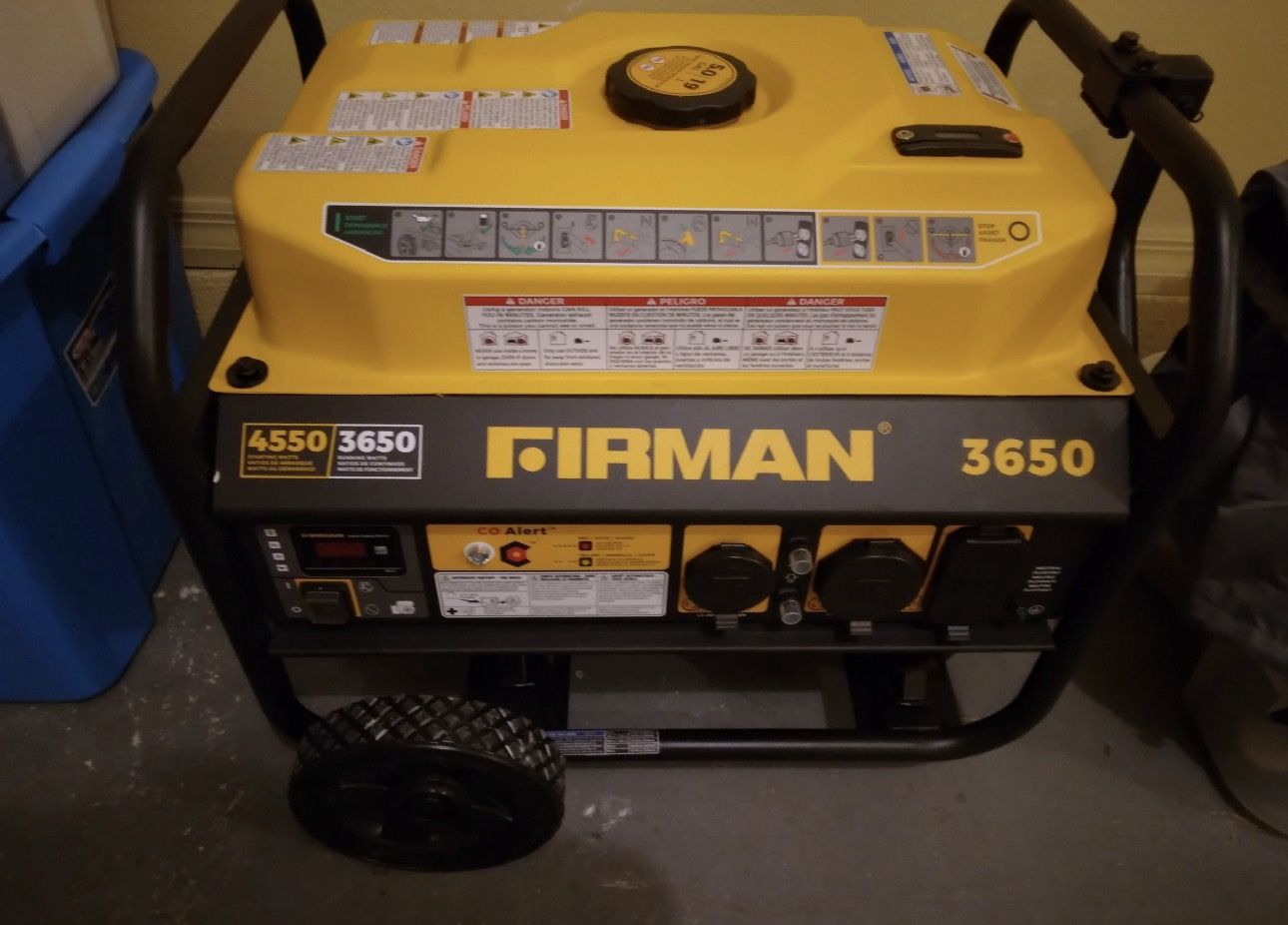 Firman Generator and All Weather Cover. Used Once. 