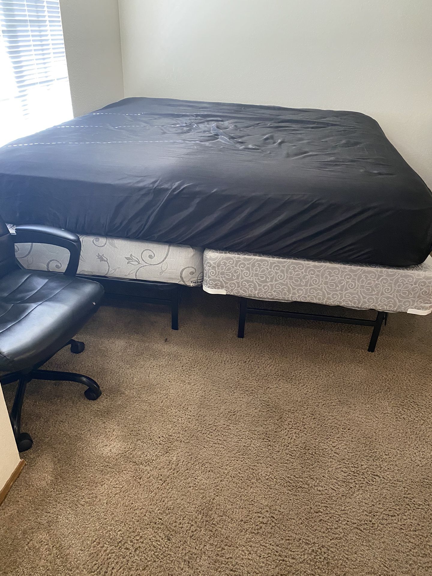 King Size Mattress, Box Springs And Frame