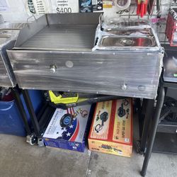Plancha para taquizas con patas desmontables, muy práctica de alta presión