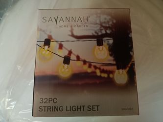 Savannah Home Garden 32PC String Light Set New In The Box 