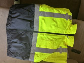Lime Quilted Bomber Jacket, High Visibility