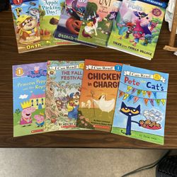 Lot Of 8 Early Reader Books Trolls Hardcover, Paw Patrol, Pete, Peppa, Stitch